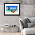 Krabi Longtail Boat Seascape Wall Art