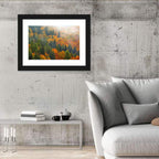 Misty Autumn Forestscape Wall Art