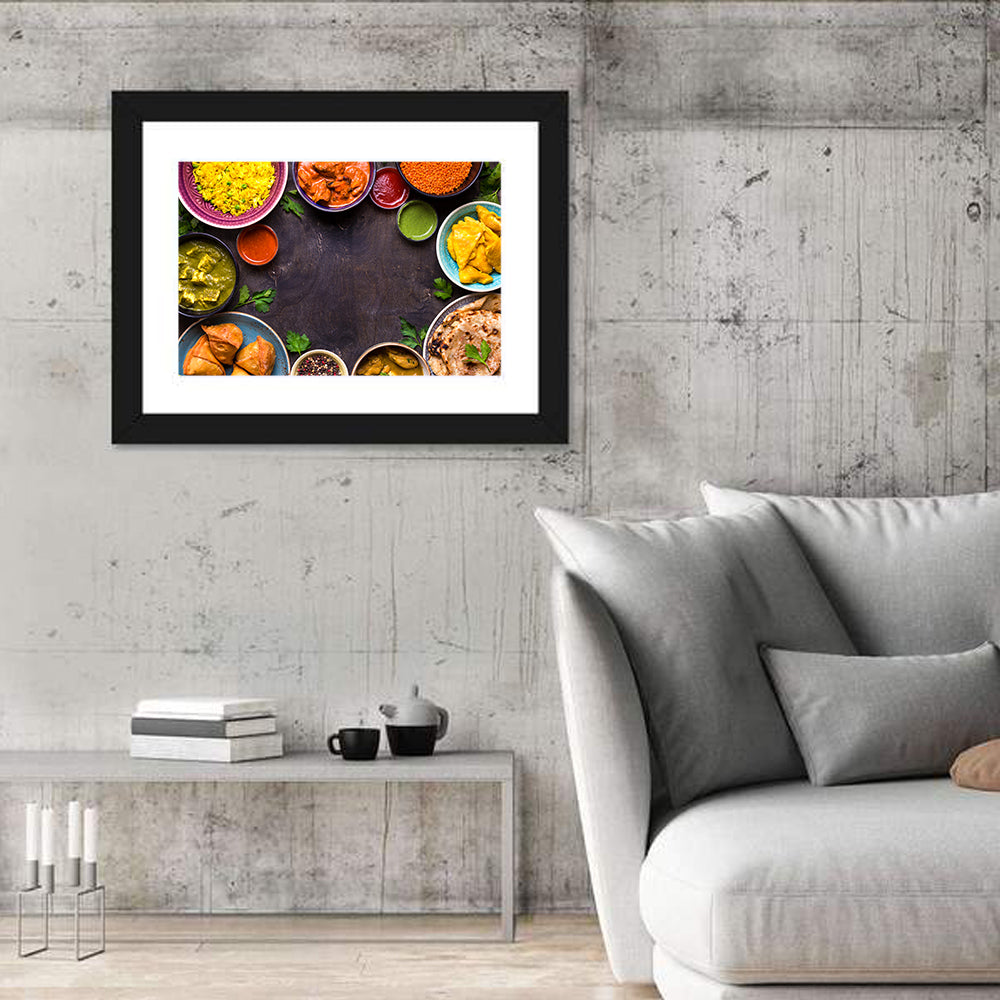 Indian Feast Flat-lay Wall Art