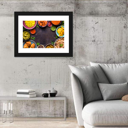 Indian Feast Flat-lay Wall Art