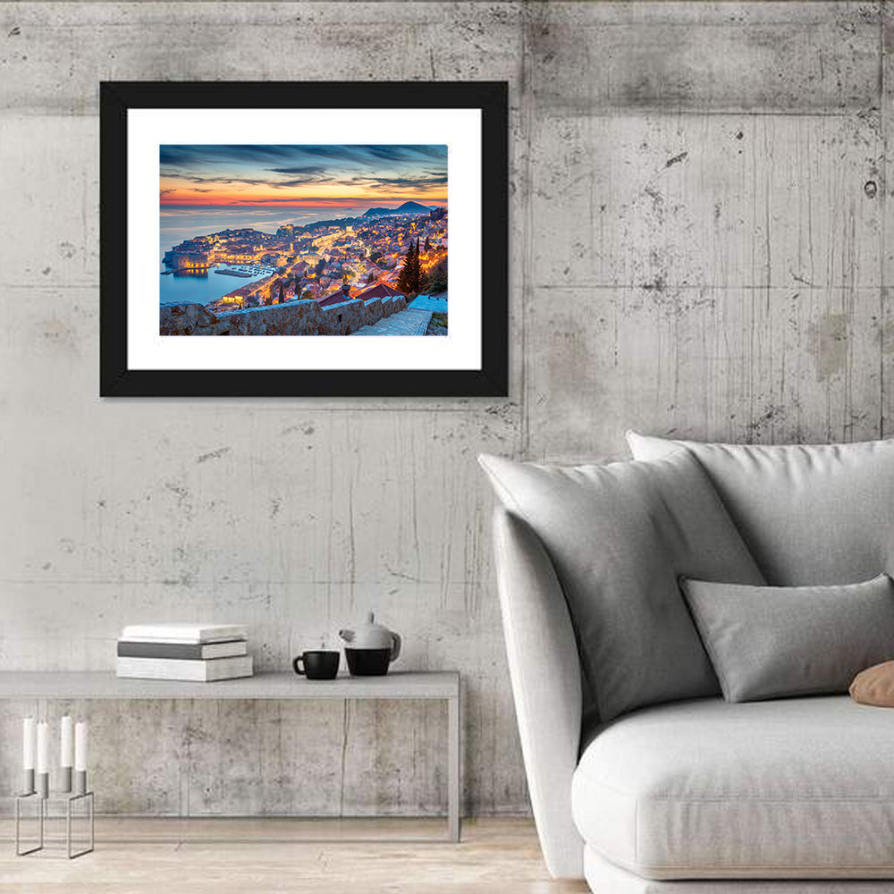 Old Town Dubrovnik at Dusk Wall Art
