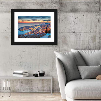 Old Town Dubrovnik at Dusk Wall Art