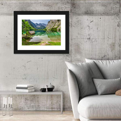 Obersee Boathouse Reflection Wall Art