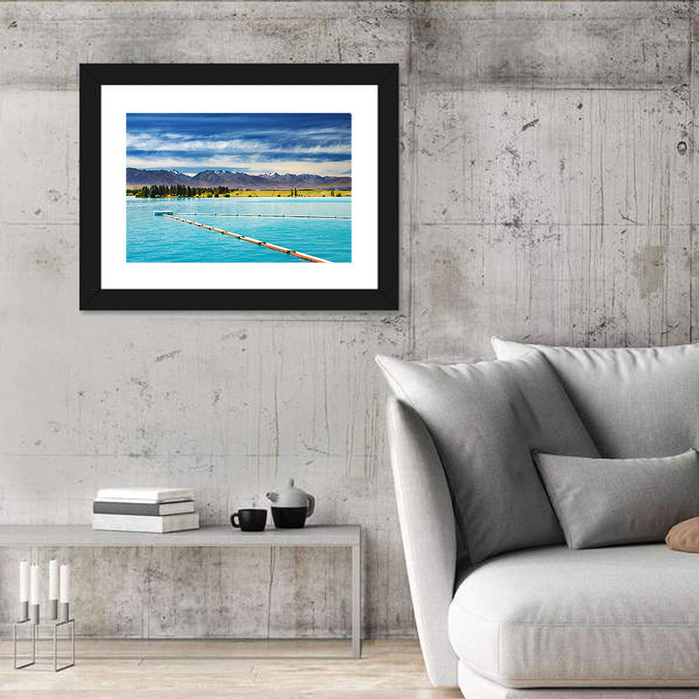 Lake Ruataniwha Landscape Wall Art in a room, landscape