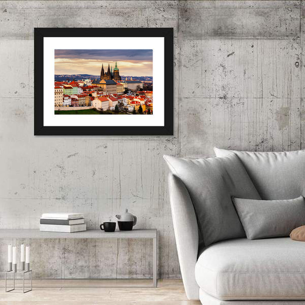 St Vitus Cathedral Prague Wall Art in a room, landscape
