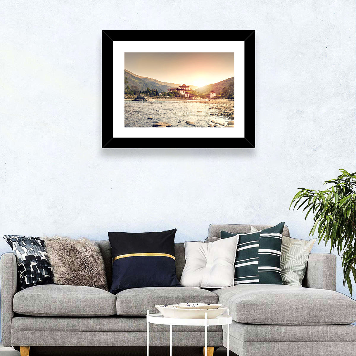 Punakha Dzong at Golden Hour Wall Art