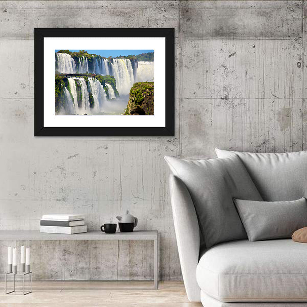 Iguazu Falls Observation Walkway Wall Art in a room, landscape