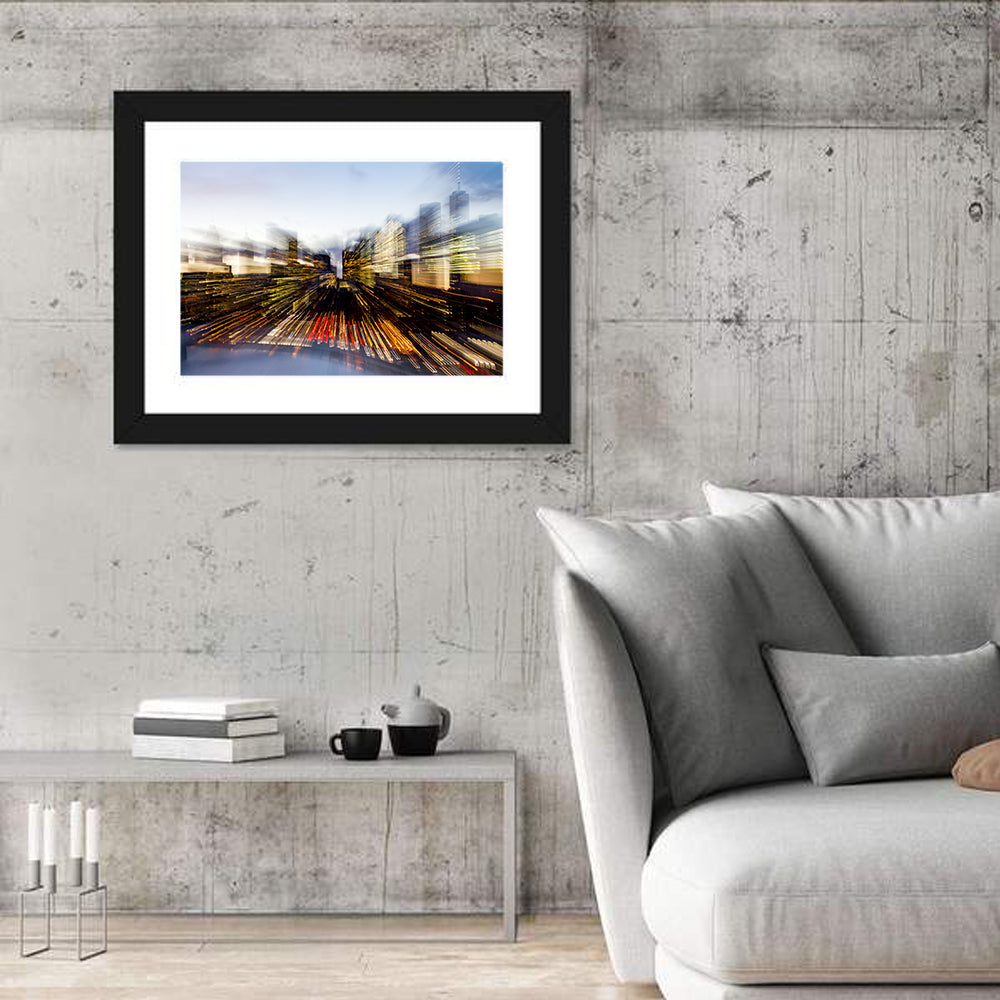 Zoom Burst Skyline Abstract Wall Art