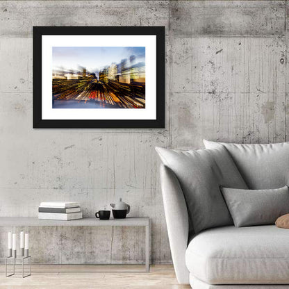 Blurred Skyline Abstract Wall Art