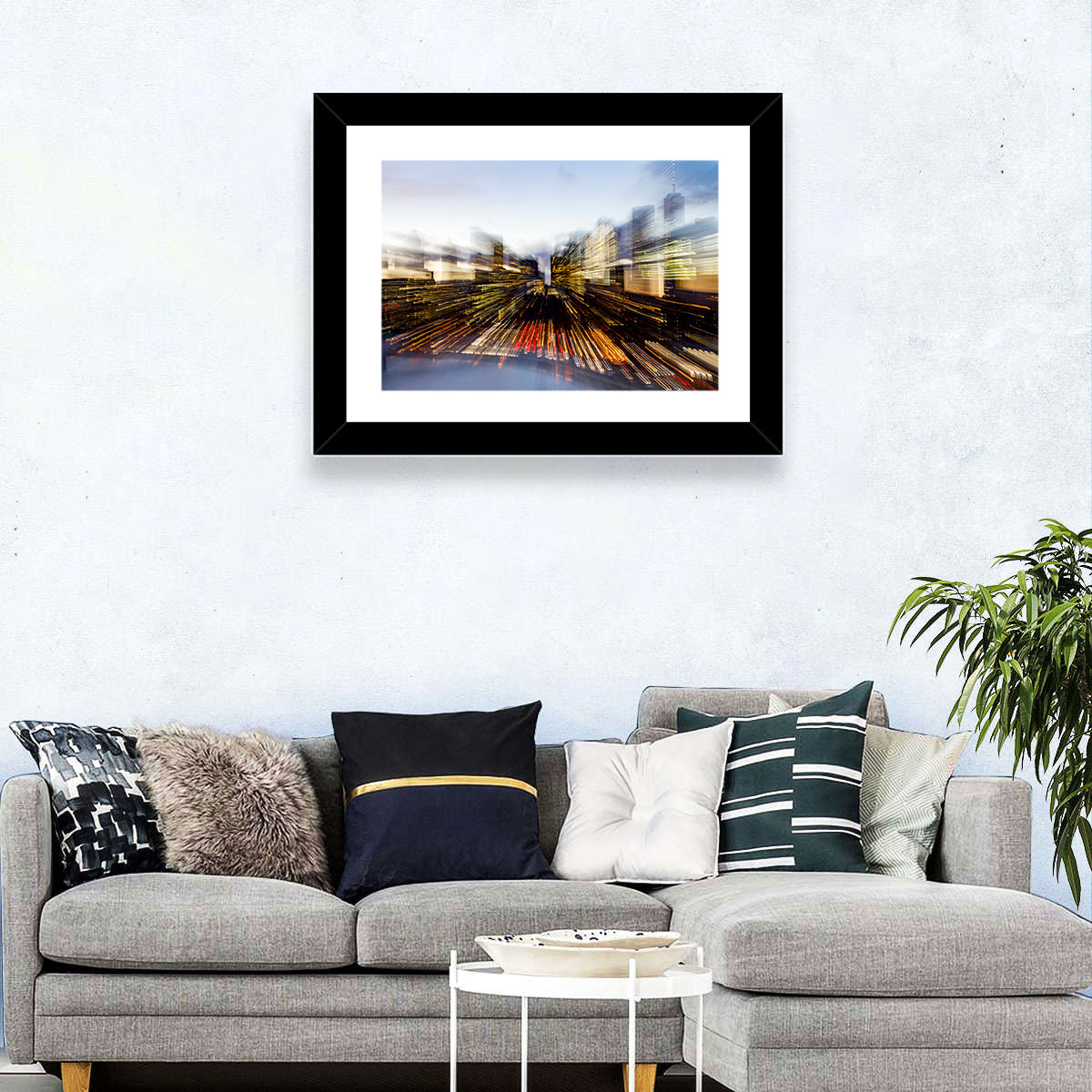 Blurred Skyline Abstract Wall Art