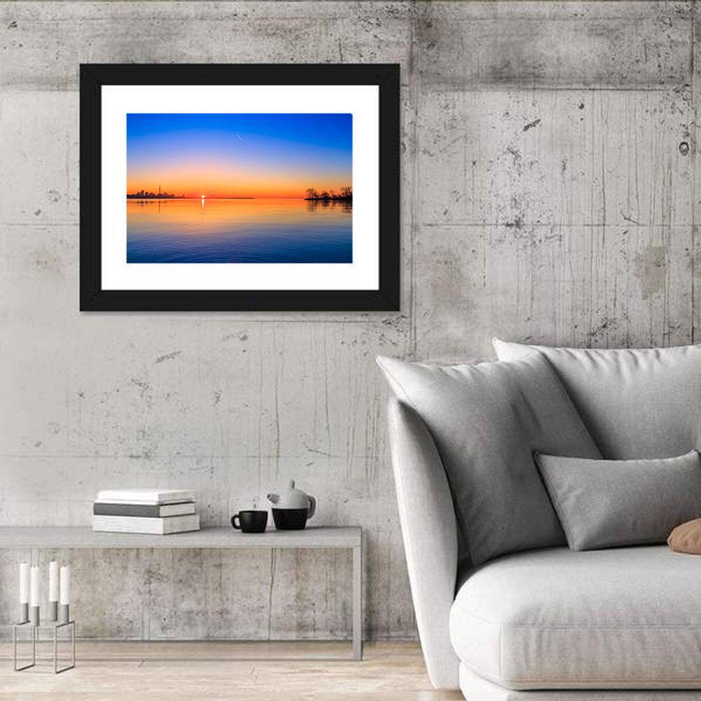 Toronto Sunset Over Lake Ontario Wall Art