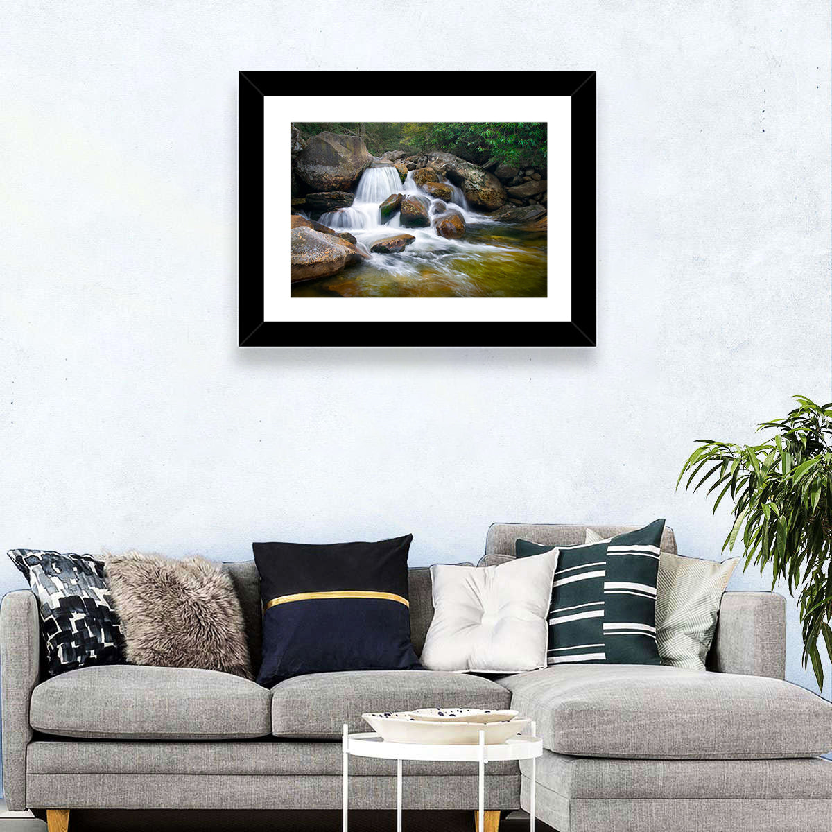 Blue Ridge Mossy Waterfall Wall Art