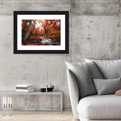 Autumn Forest Creek Wall Art