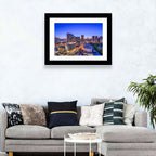 Tokyo Monorail Light Trails at Twilight Wall Art