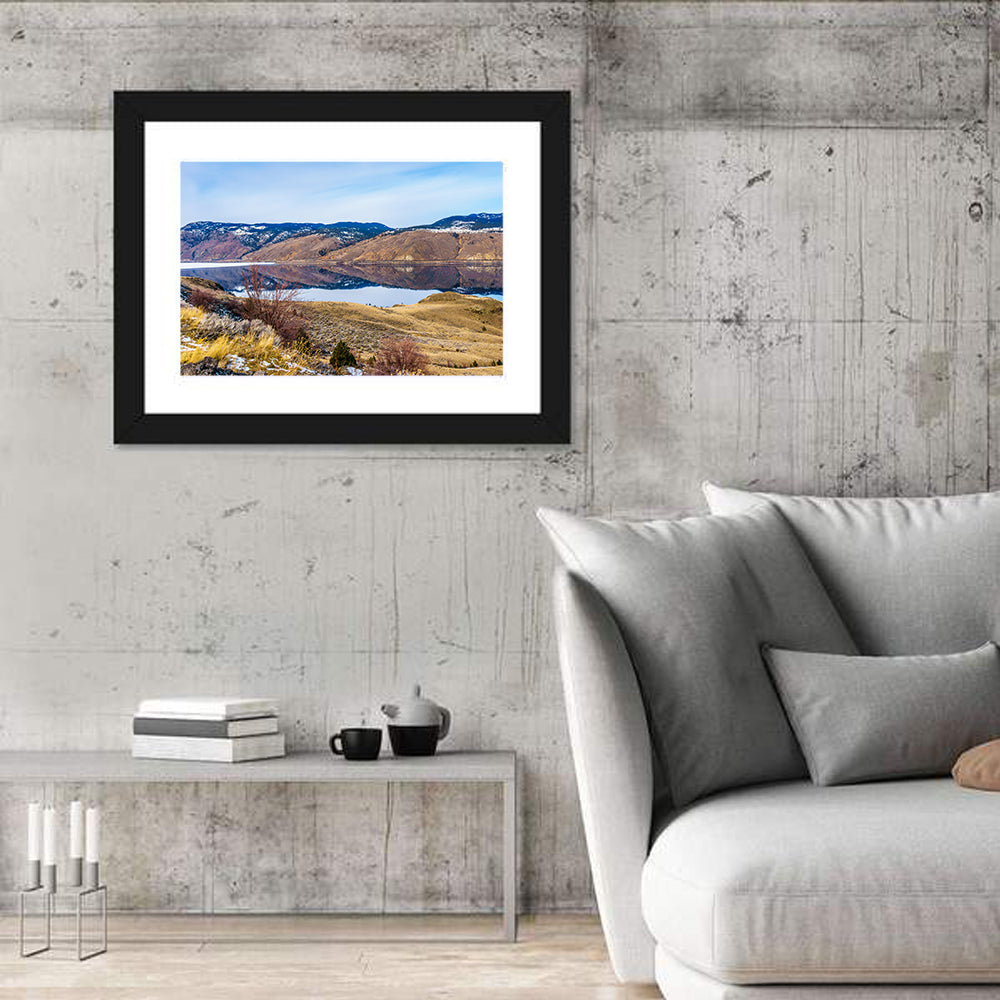 Kamloops Lake Mountain Reflection Wall Art