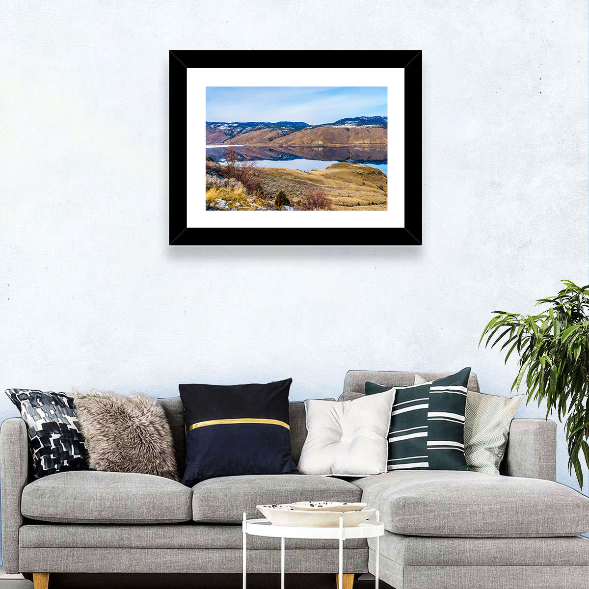 Kamloops Lake Mountain Reflection Wall Art