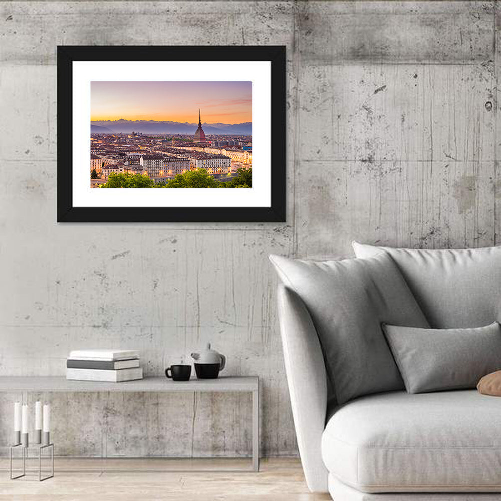 Turin Skyline at Golden Dusk Wall Art