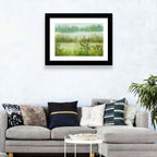 Misty River Meadow Watercolor Wall Art