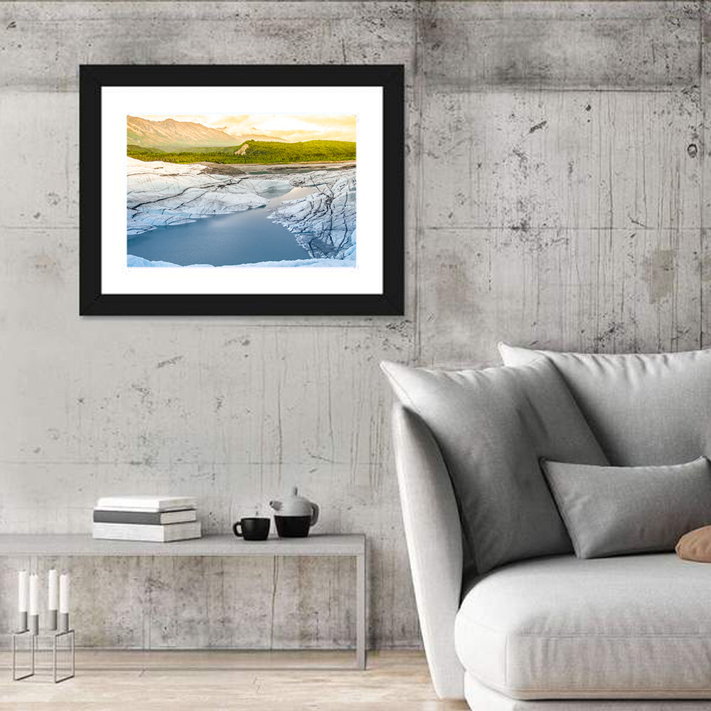 Matanuska Glacier at Sunset Wall Art in a room, landscape