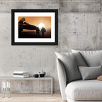 Pilots and Supersonic Jet at Sunset Wall Art