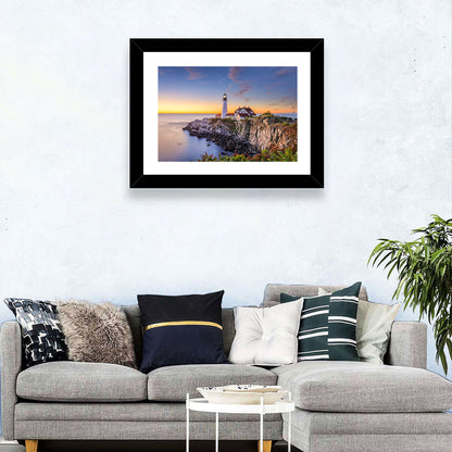 Portland Head Light at Dusk Wall Art