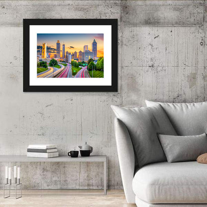 Atlanta Skyline at Dusk Wall Art