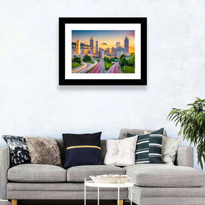 Atlanta City Skyline Wall Art