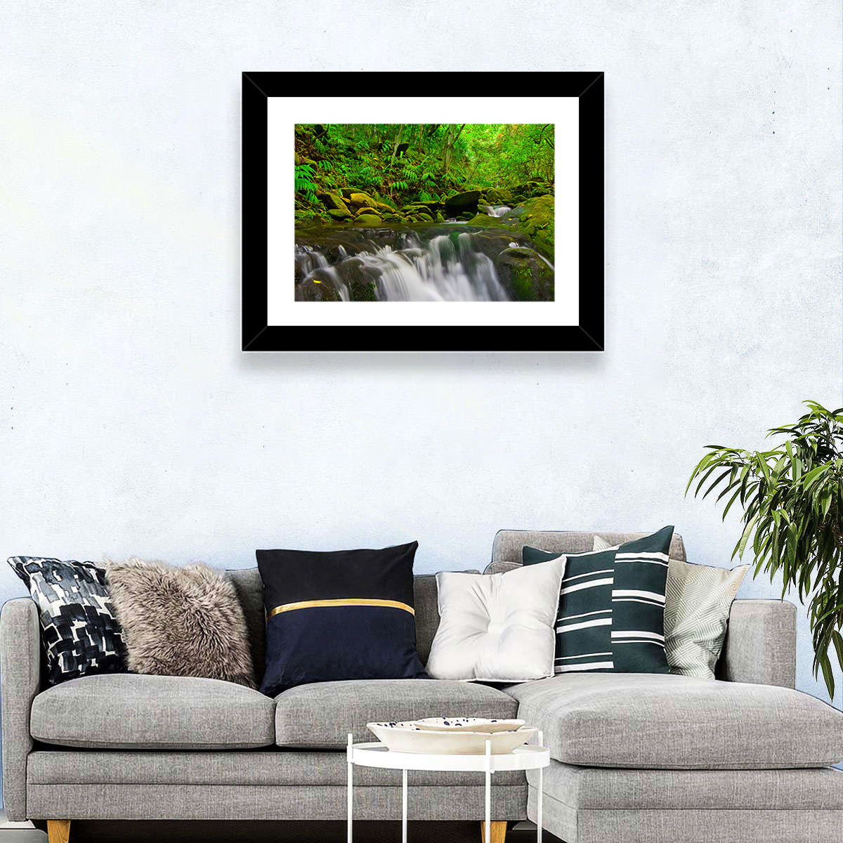 Emerald Jungle Stream Wall Art