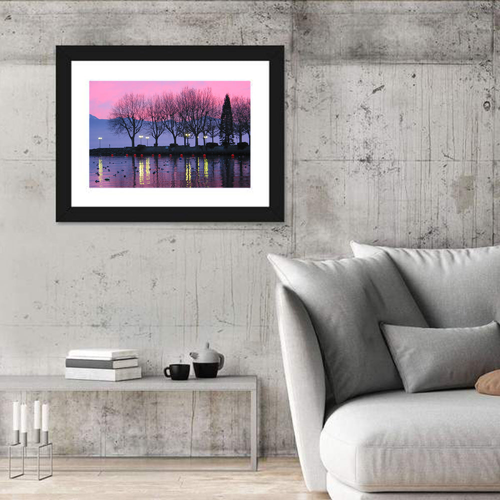 Lake Geneva Twilight Wall Art