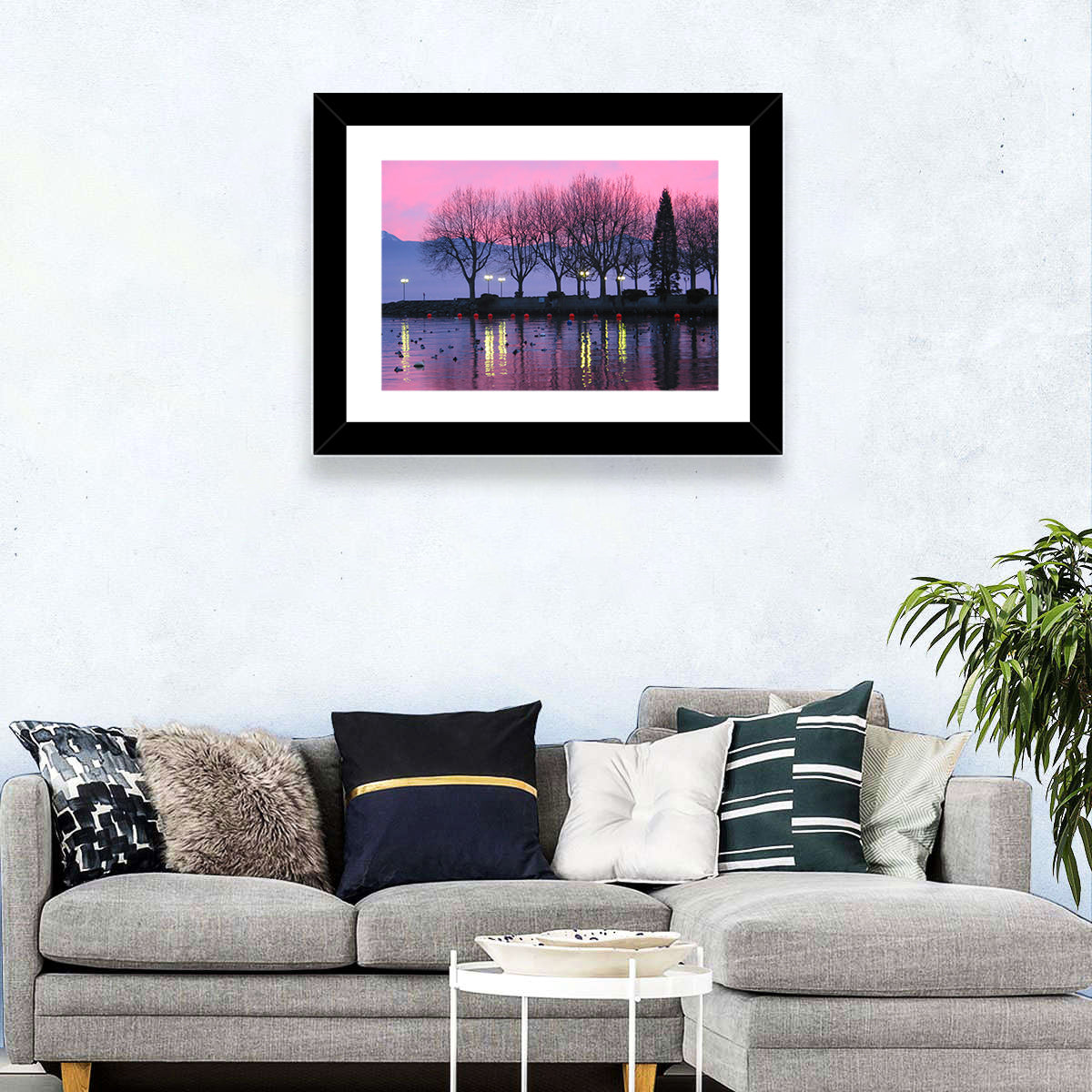 Lake Geneva Twilight Wall Art