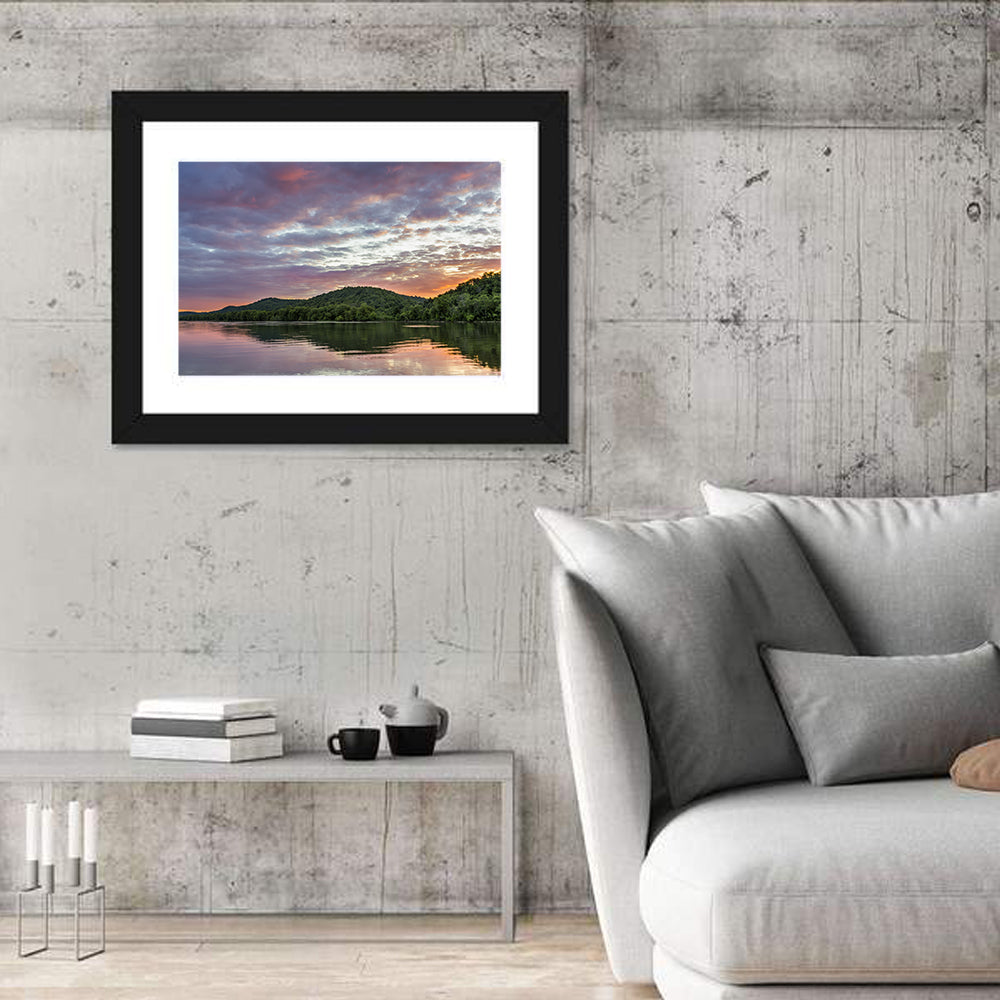 Ohio River Paden City at Dusk Wall Art