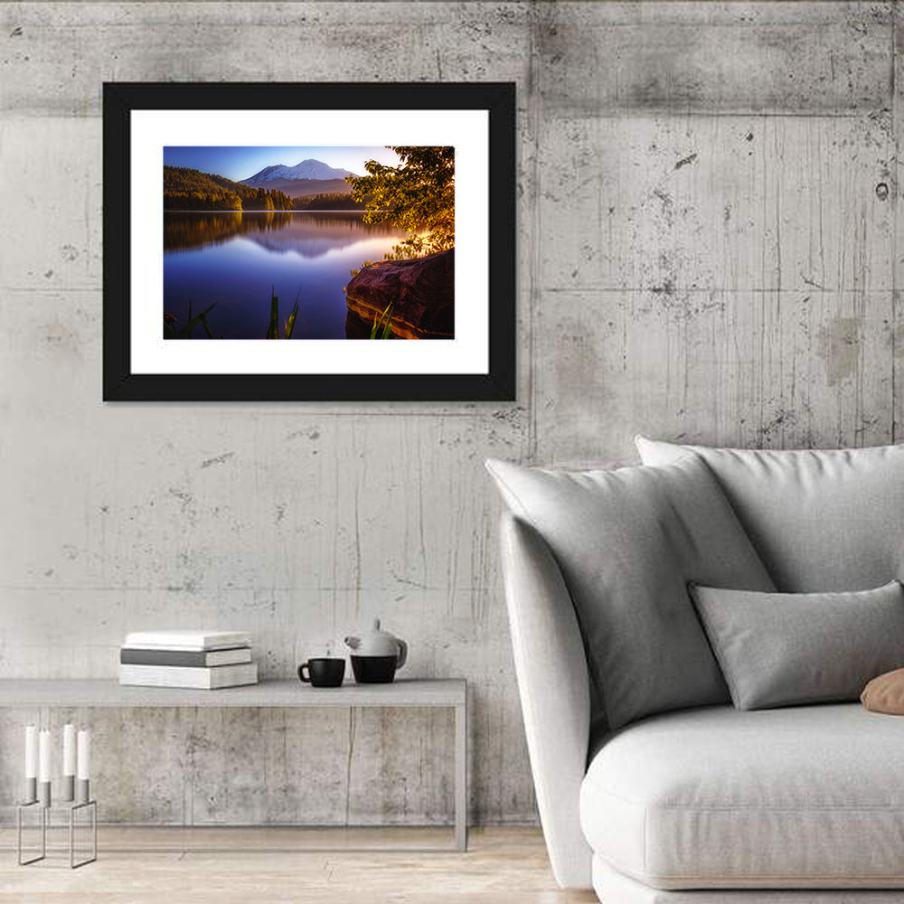 Mt Shasta Reflection at Lake Siskiyou Wall Art