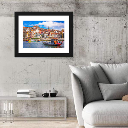Porto Old Town Douro Riverfront Wall Art