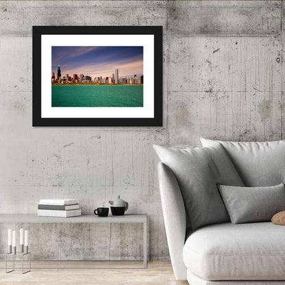 Chicago Skyline Above Lake Michigan Wall Art