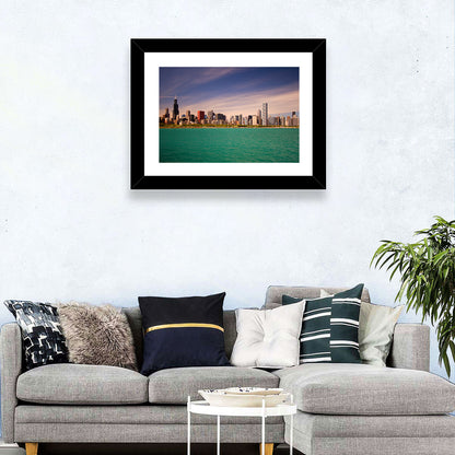 Chicago Skyline Above Lake Michigan Wall Art