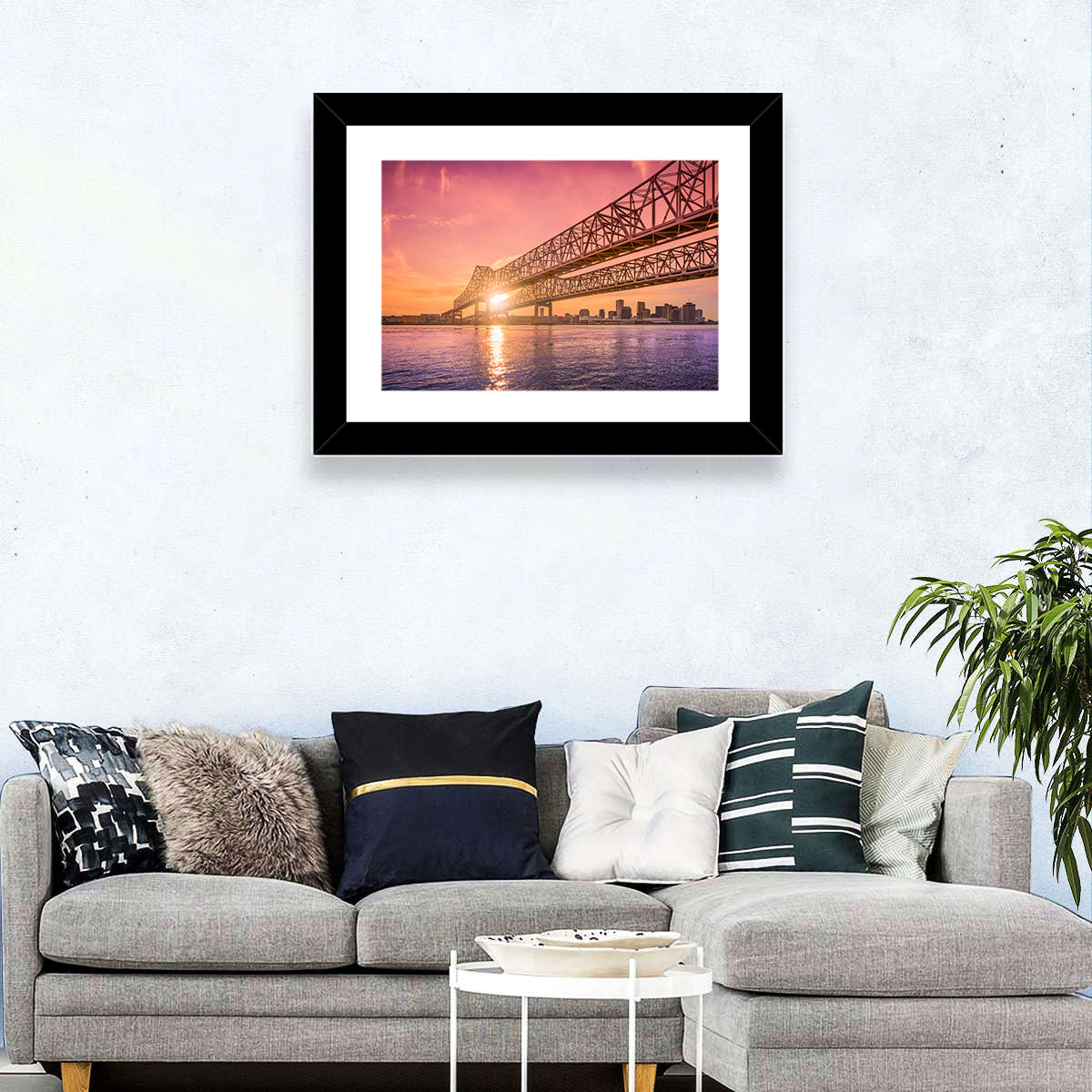 Crescent City Connection Bridge Wall Art