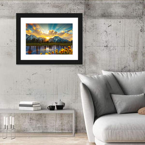 Grand Tetons Mountains Reflection Wall Art