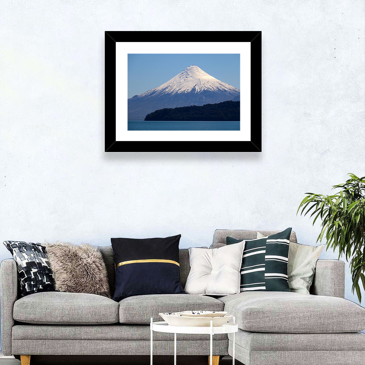 Snow-capped Osorno Volcano Over Lake Wall Art