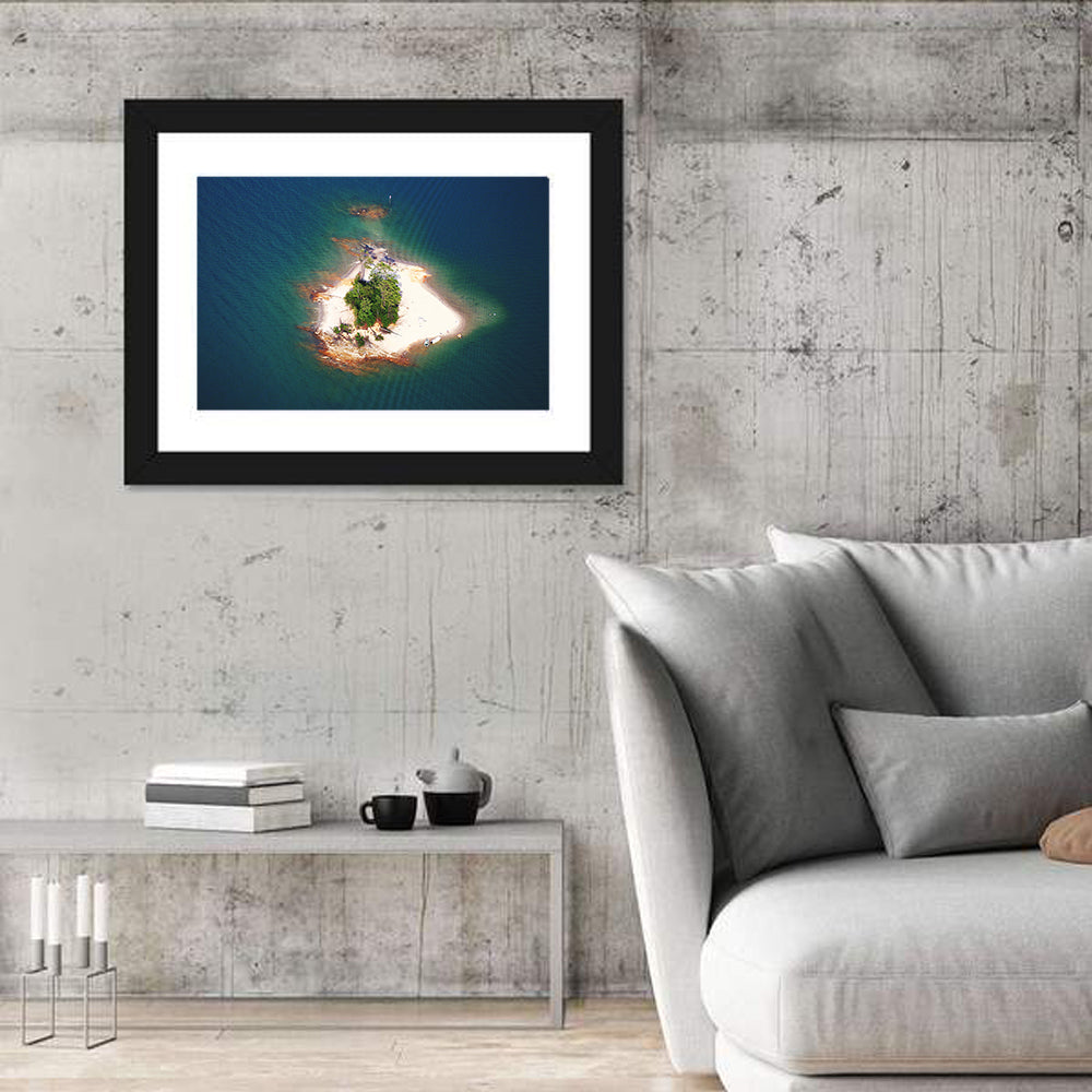 Lake Lanier Island Aerial View Wall Art