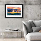Alhambra Fortress at Golden Sunset Wall Art