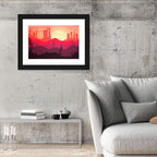 Sunset Desert Cacti Wall Art