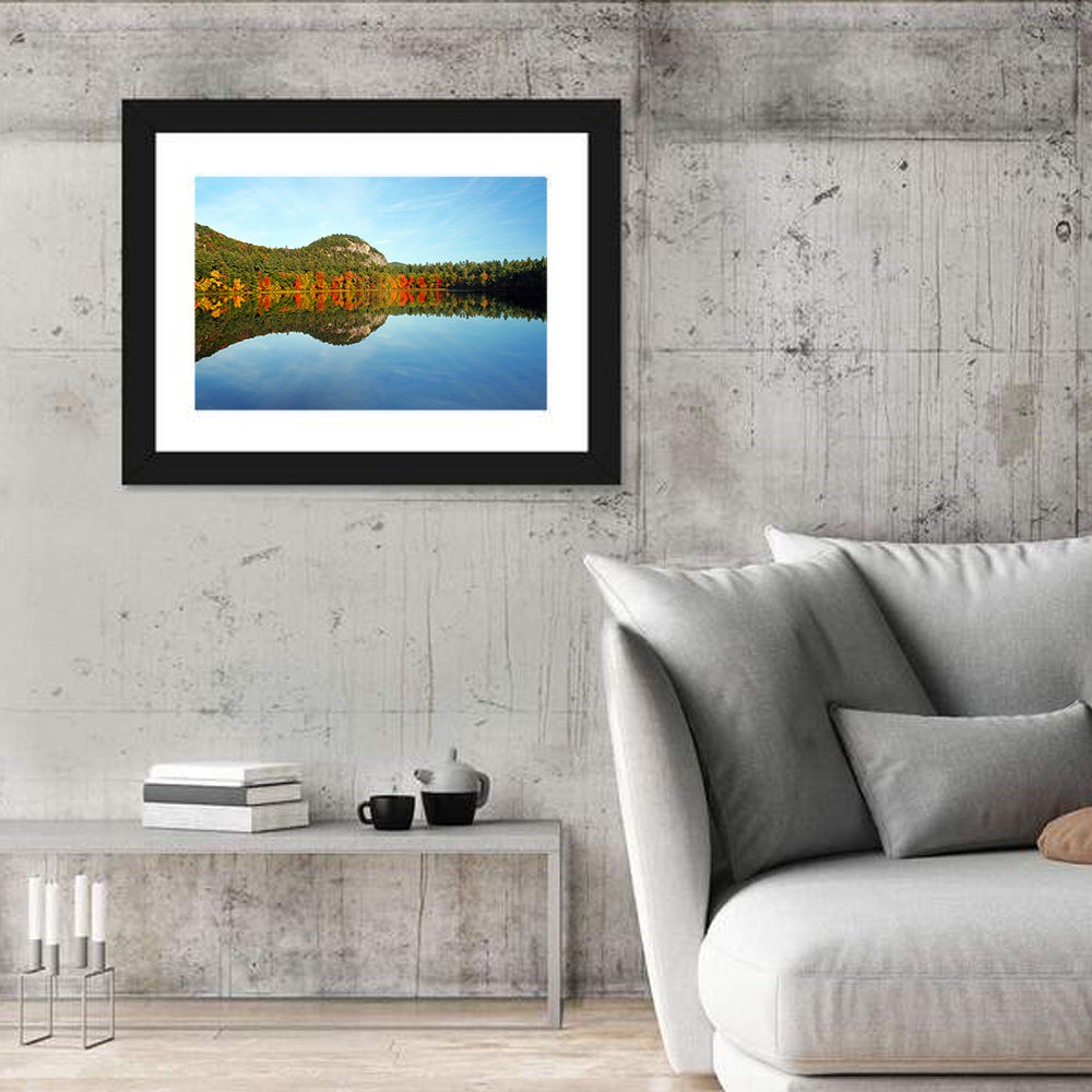 Echo Lake Autumn Reflection Wall Art