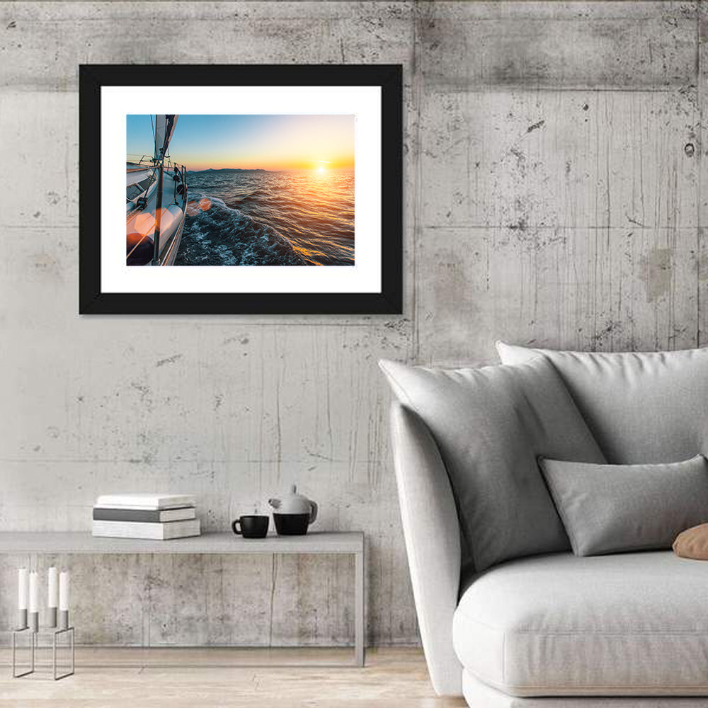 Sunset Sail from Deck Wall Art