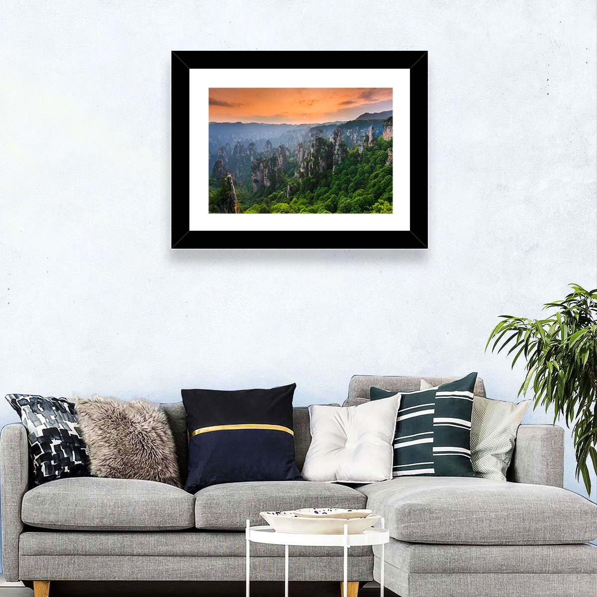 Zhangjiajie Forest at Sunset Wall Art