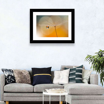 Dandelion Seed with Droplet Wall Art