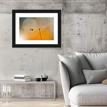 Dandelion Seed with Droplet Wall Art