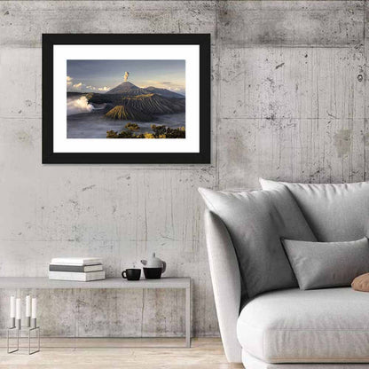 Mount Bromo Eruption at Sunrise Wall Art