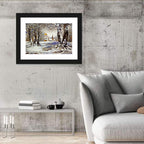 Winter Church with Gold Dome Wall Art