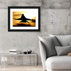 F-16 Sunset Silhouette Wall Art