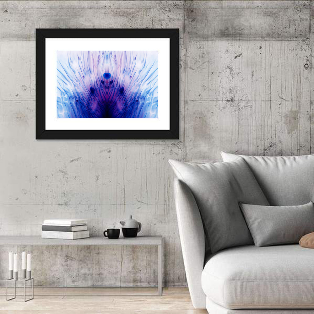 Mirrored Ink Splotch Abstract Wall Art
